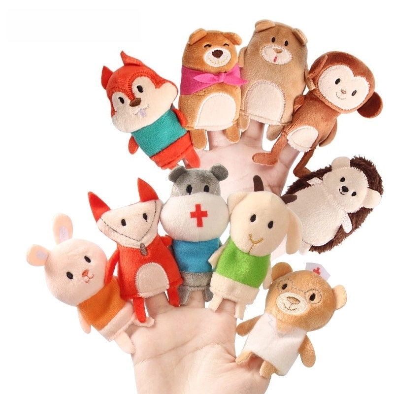 动物手指玩偶床故事|婴幼儿童教育玩具