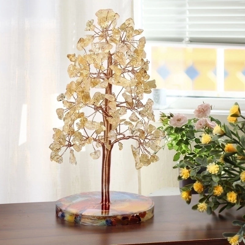 Elegant Minimalist Tree Resin Crystal Agate Decor | Home Decor & Accessories