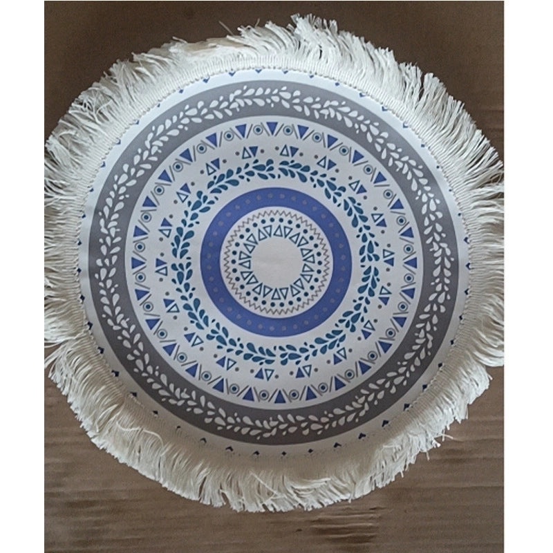 Baroque Inspired Solid Color Jute Placemat Single Piece|Home Decor & Tableware