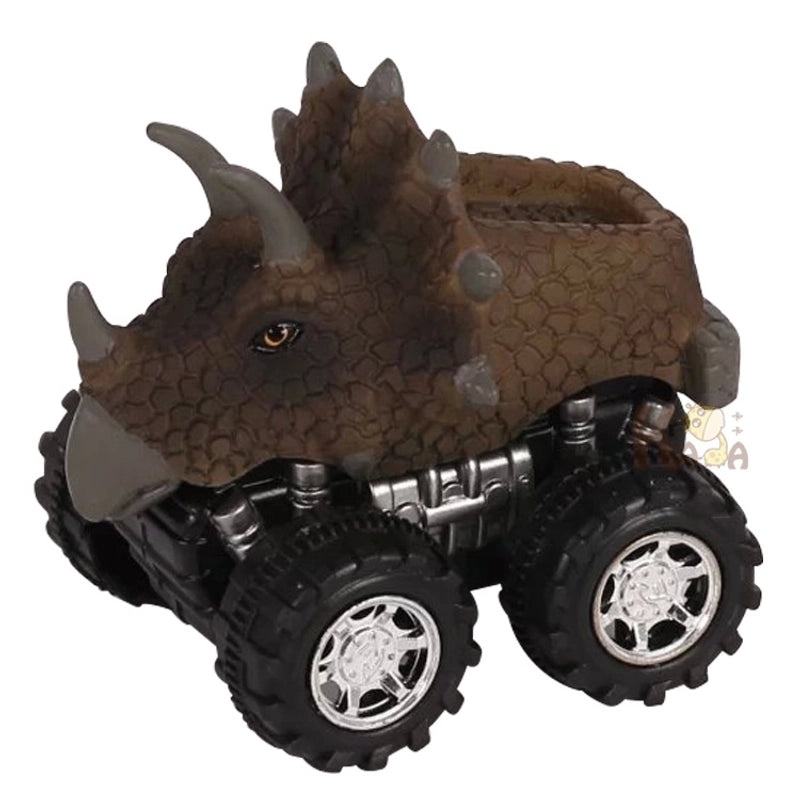 6 Pieces Mini Dinosaur Warrior Toy Cars for Kids Creative Plastic Model Set|Toys & Games
