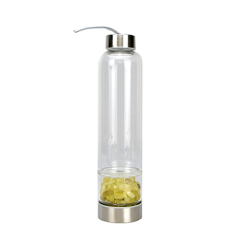 Vintage Single Glass Water Bottle Solid Color | Home & Kitchen Accessories