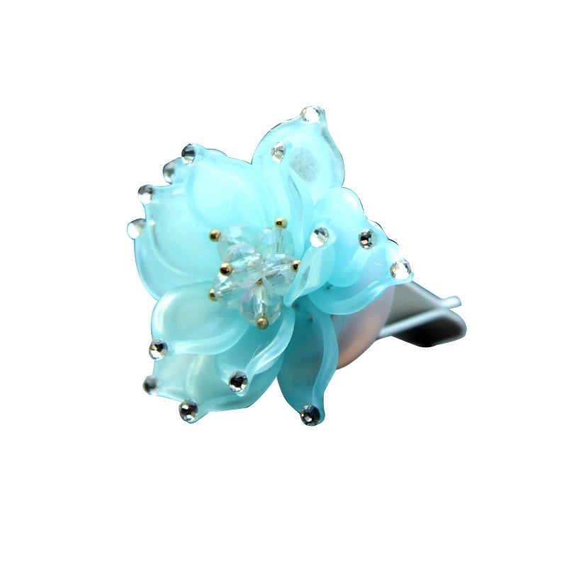 Rhinestone Lotus Flower Car Air Vent Perfume Ornament | Car Fragrance Accessories
