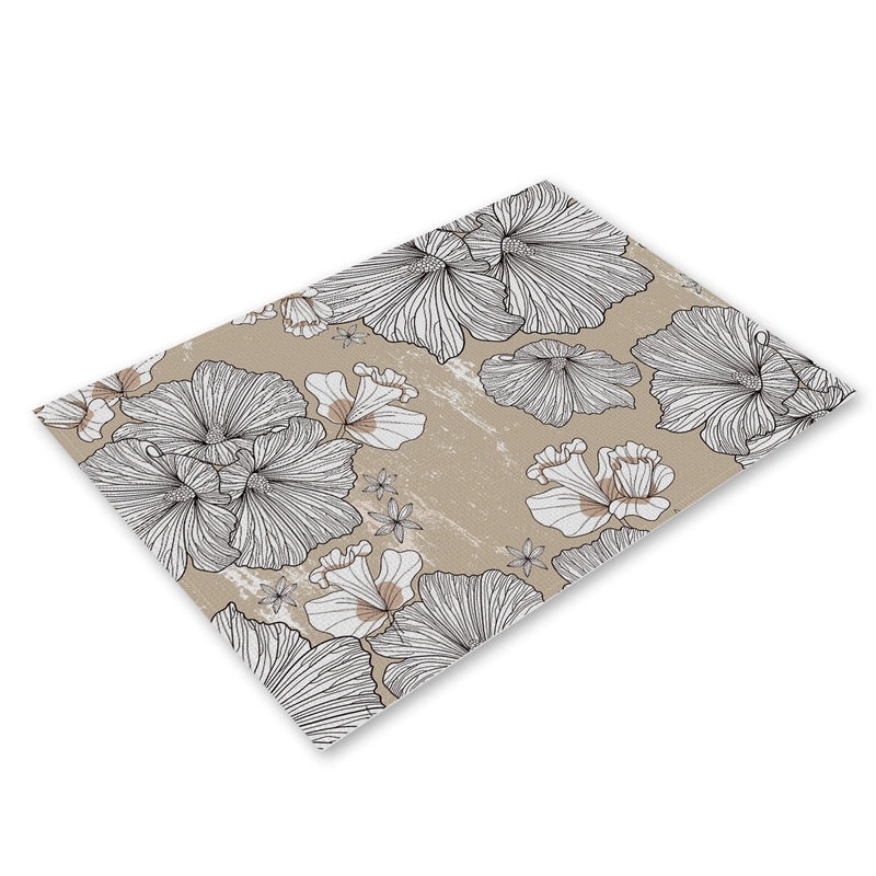 Adorable Rabbit and Heart Letter Linen Placemat for Dining Table Decor|Home Decor and Kitchen Accessories