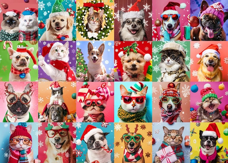 Christmas Geometric Paper Puzzle Toys for Toddlers Ages 3-6 | Kids Educational Toys