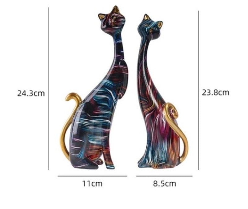 Vintage Style Cat Resin Figurines|Home Decor & Collectibles