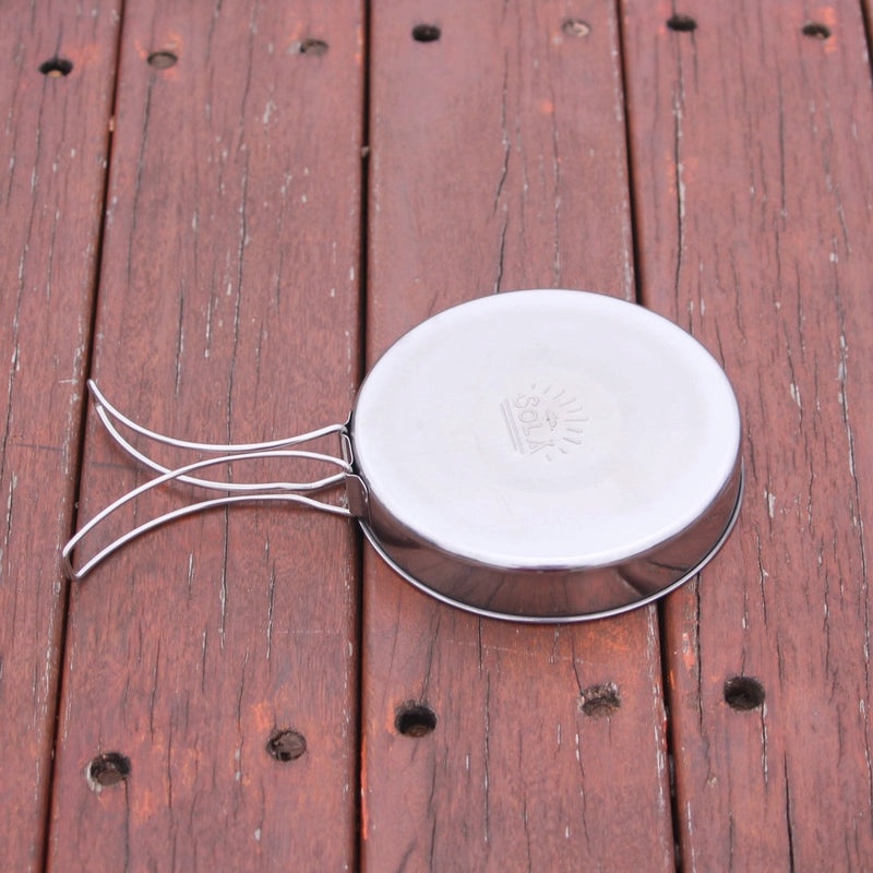 Portable Stainless Steel Mini Frying Pan for Steak and Eggs | Outdoor Cookware