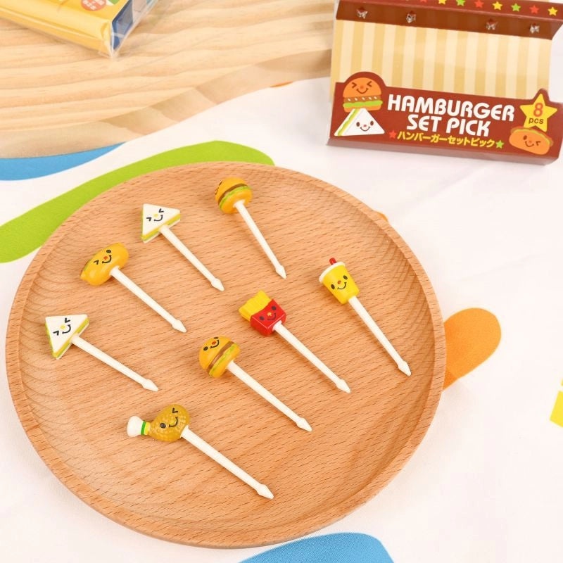 Japanese Resin Kids Fork Set Cute Animal Bread Fruit Design|Children's Tableware