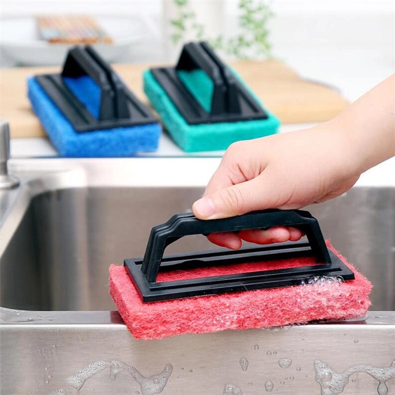 Powerful Kitchen and Bathroom Cleaning Brush with Nano Magic Sponge | Cleaning Tools