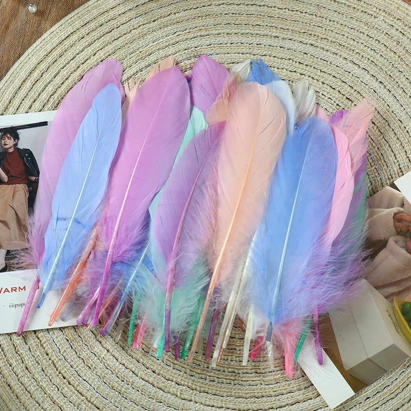 Elegant Solid Color Goose Feather Decoration|Home Decor Accessories