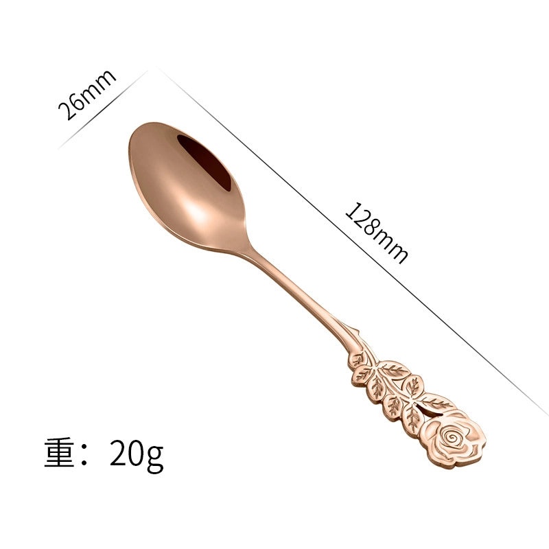 Elegant Floral Stainless Steel Spoon for Casual Glam Use 1 Piece|Kitchen & Dining Utensils
