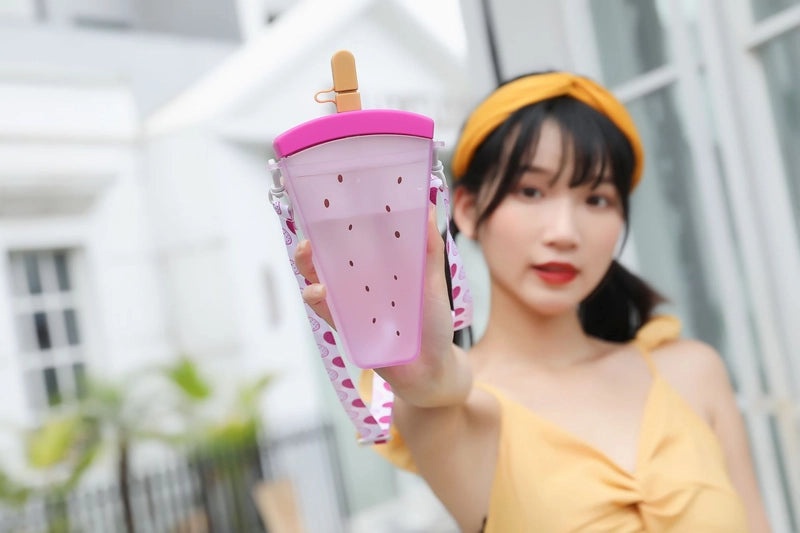 Cute Fruit Design Silica Gel Water Bottle for Daily Use | Drinkware & Bottles
