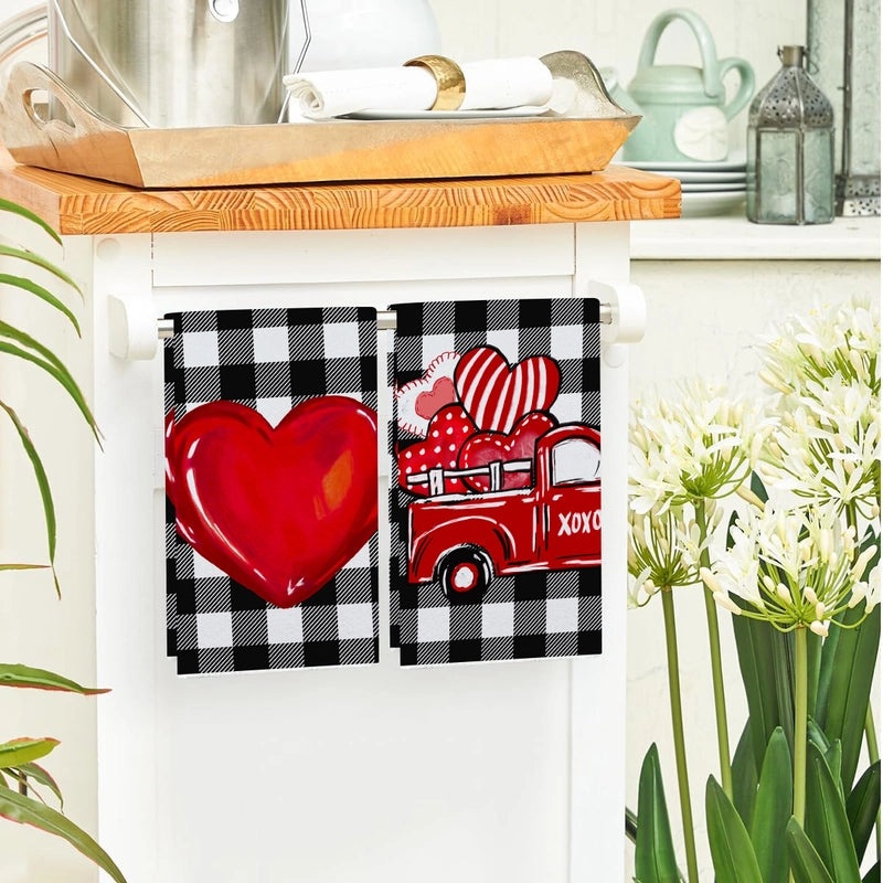 Adult Microfiber Kitchen Utensil Cleaning Cloth Heart Letter Design