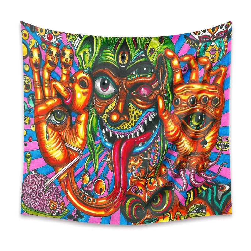 Bohemian Punk Style Printed Tapestry Wall Hanging for Bedroom | Home Decor Tapestries