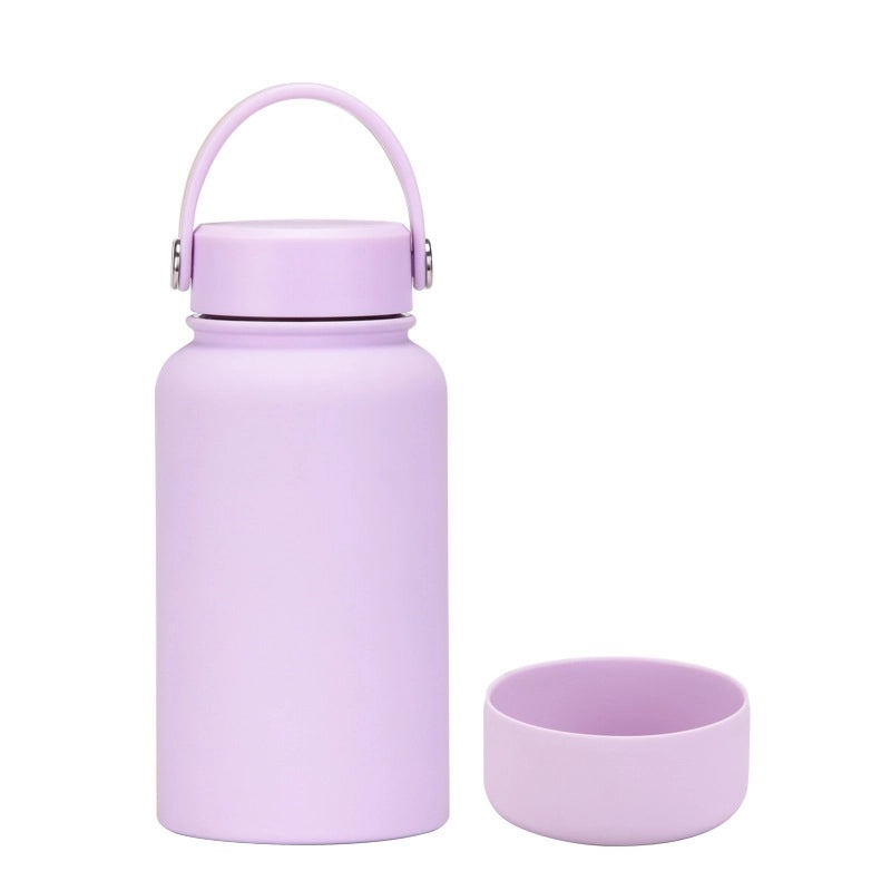 Stylish Solid Color Stainless Steel Water Bottle with Silicone Sleeve 1 Piece|Drinkware & Bottles