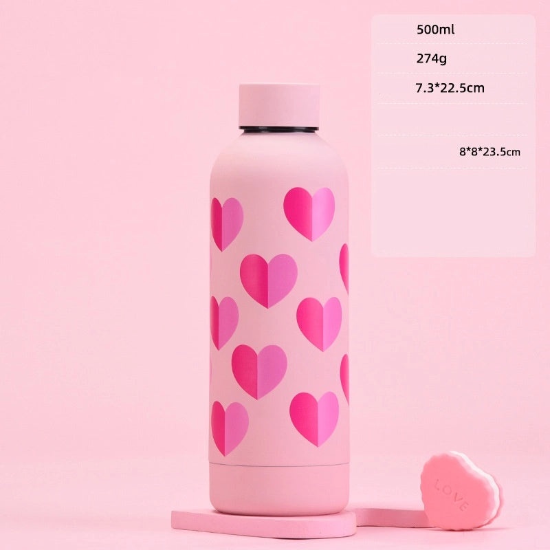 Red Heart Stainless Steel Thermos Cup 304 Material 1 Pc|Drinkware & Thermoses