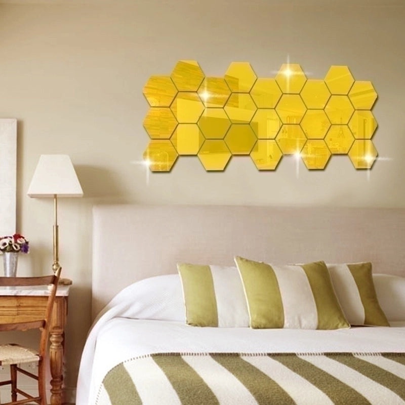 Stylish Geometric Hexagon Acrylic Wall Decal|Home Decor Wall Stickers