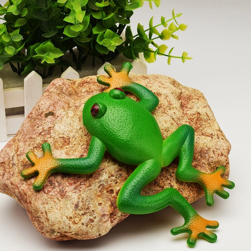 Realistic Frog Figurine Decoration Soft Rubber Frog Toy Creative Prank Vent Toy|Home Decor & Toy Accessories