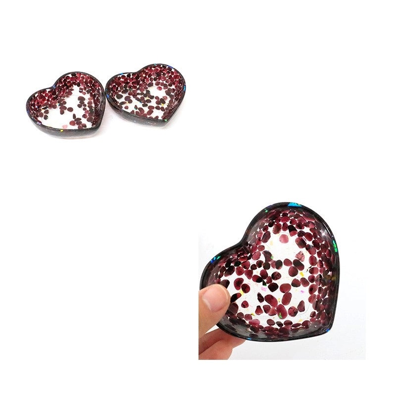 Minimalist Heart Shaped Resin Crystal Pendant Necklace|Jewelry & Accessories