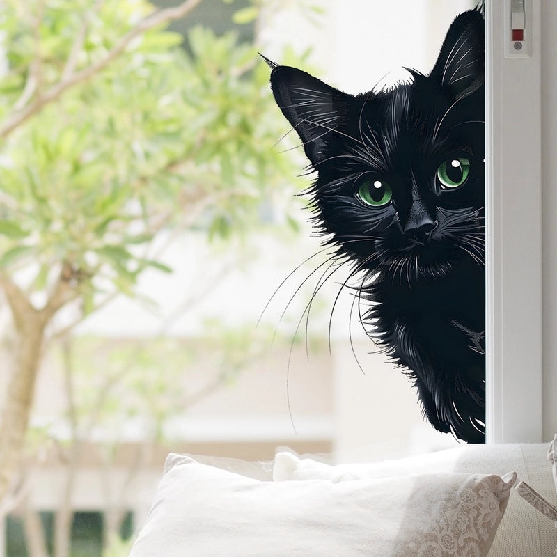 Adorable Cat PVC Wall Decal for Window Decoration | Home Decor & Wall Stickers