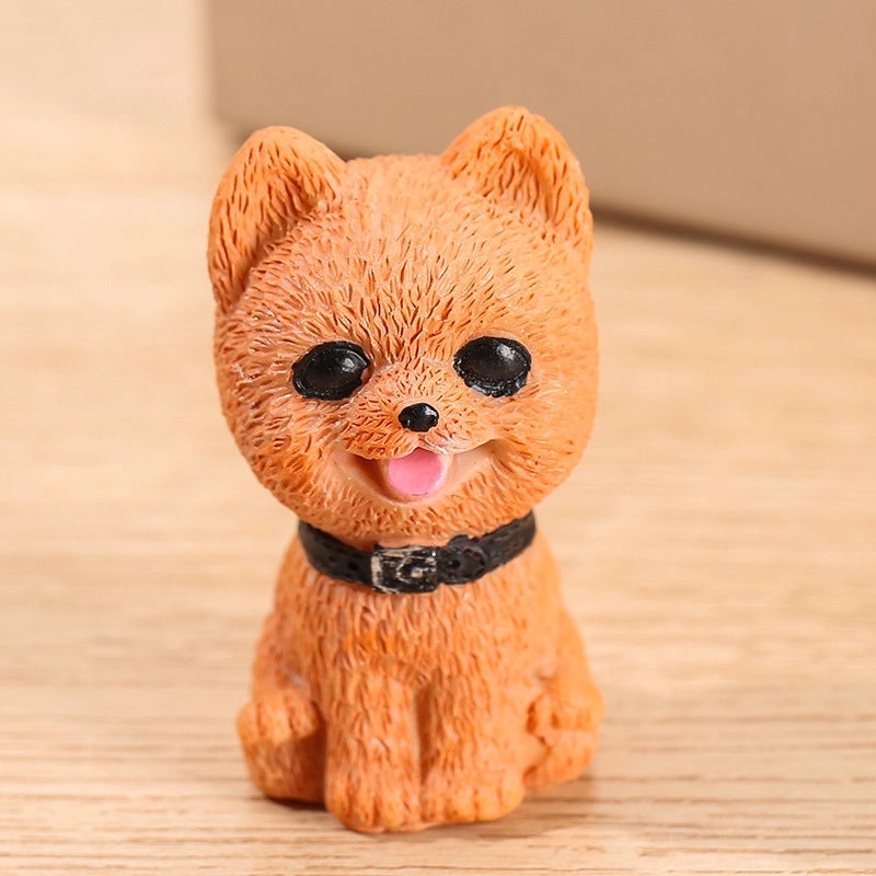 Colorful Puppy Micro Landscape Resin Figurine | Home & Garden Decorations
