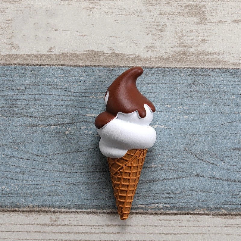 Cute Ice Cream Resin Fridge Magnet Decorative Artificial Ornament|Home Decor