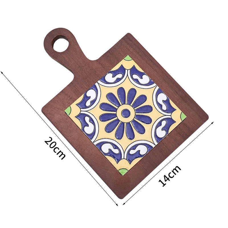 Stylish Geometric Wooden Placemat Single Piece|Home & Kitchen Accessories