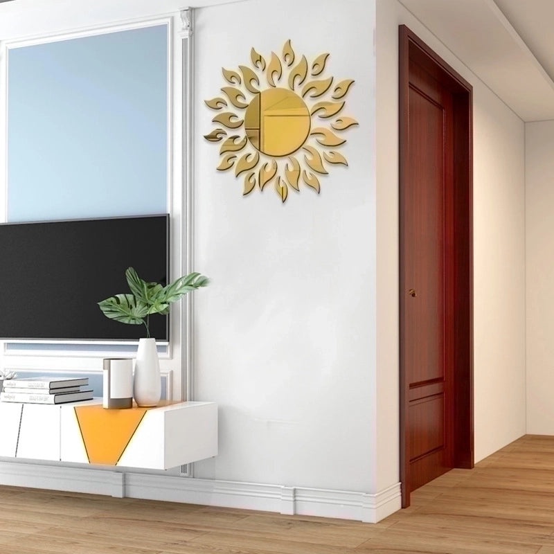 3D Acrylic Sunflower Mirror Wall Decal Decorative Sticker|Home Decor Wall Art