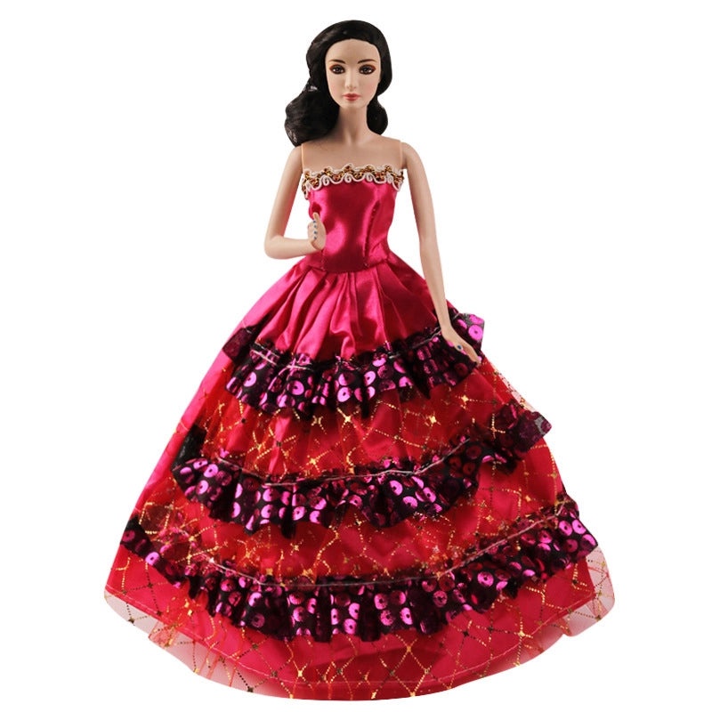 Exclusive Badger Doll Wedding Dress Princess Dress Large Doll Accessories|Doll Clothing & Accessories