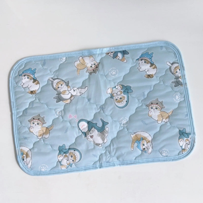 Cool Quilted Summer Pillow Mat with Mofusand Bread Thief Design Ugly Fish Print|Home & Living/Table Linens & Textiles