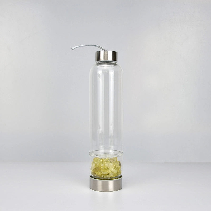 Vintage Single Glass Water Bottle Solid Color | Home & Kitchen Accessories