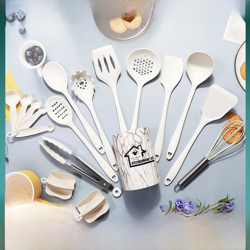 18-Piece Nordic Silicone Spatula Set Non-Stick High Temp Resistant Kitchen Utensils|Kitchenware