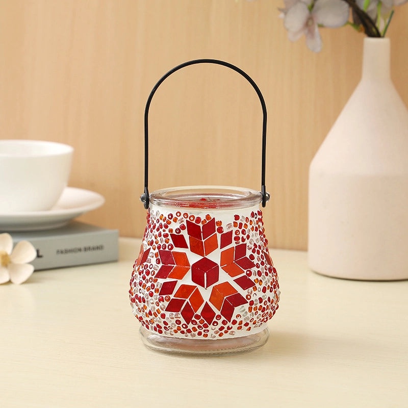 Handcrafted Painted Clay Geometric Glass Seed Beads | Handmade Jewelry Accessories