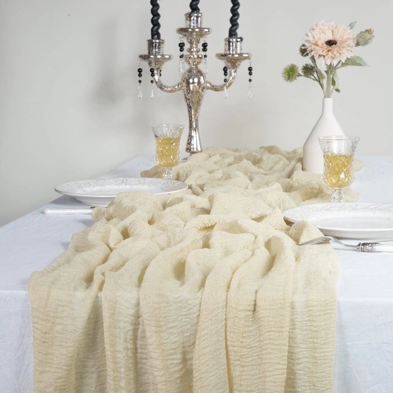 Elegant Vacation Table Runner in Solid Color Polyester|Home Decor Table Linens