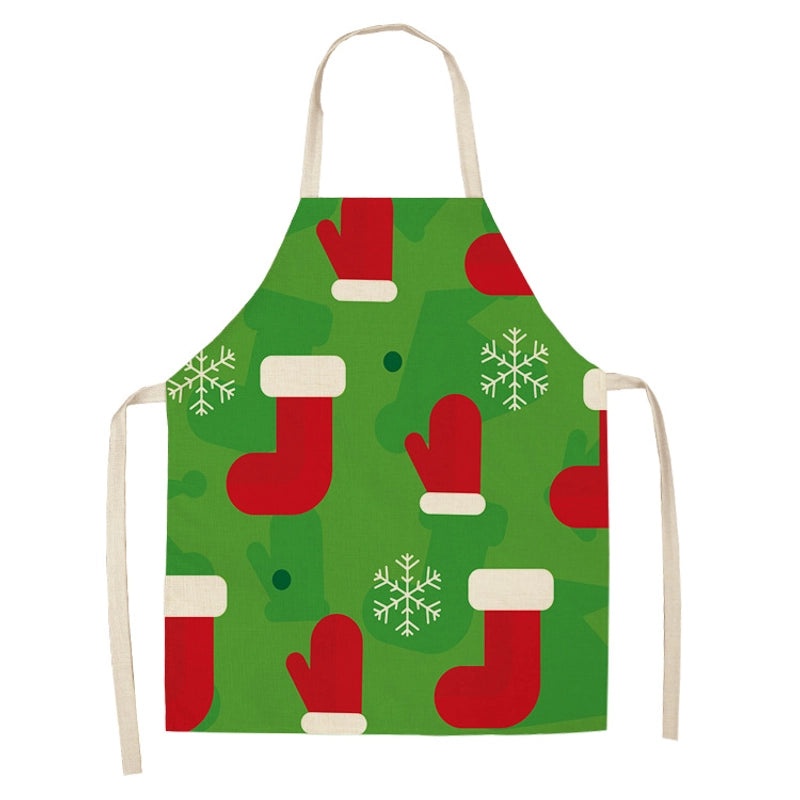 Holiday Themed Synthetic Fiber Apron with Text Design 1 Piece|Kitchen & Dining Accessories