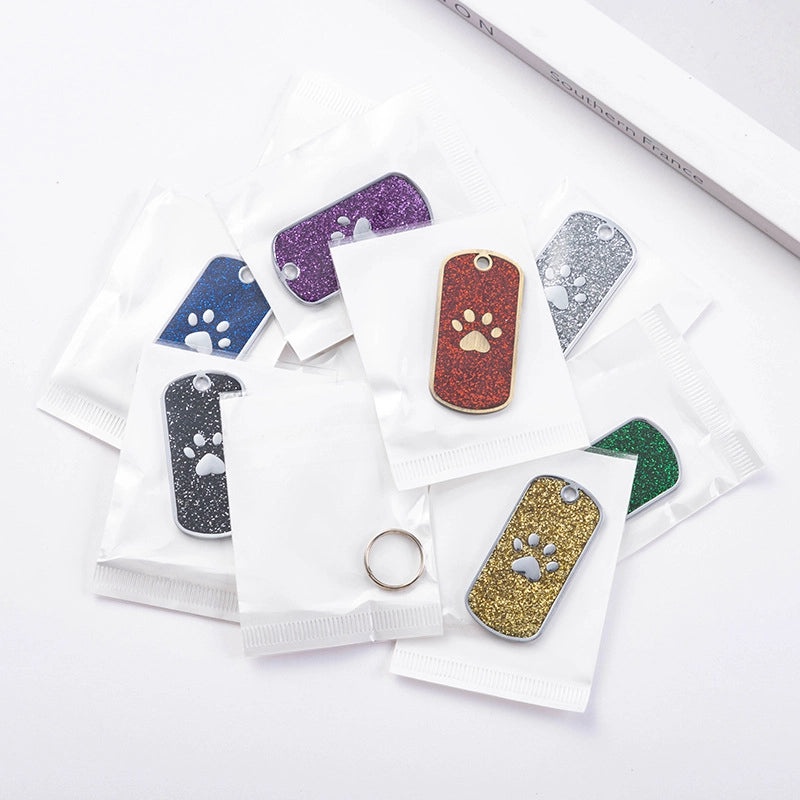Sleek Metal Footprint Pet Charms for Minimalist Style|Pet Accessories & Jewelry