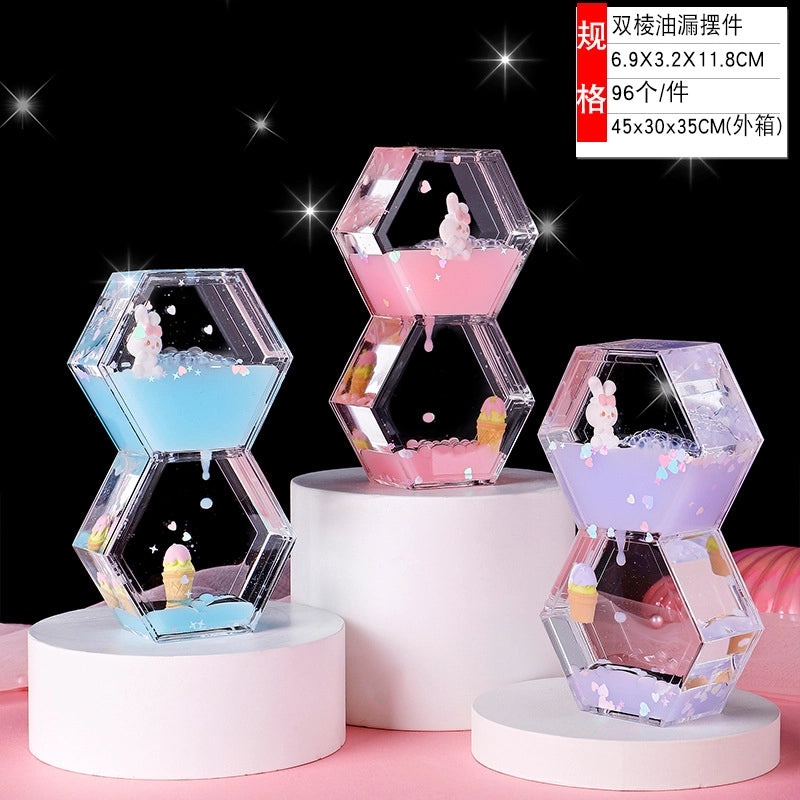 Creative Cartoon Liquid Oil Drop Ornament Transparent Acrylic Pressure Relief Craft|Home Decor Gifts