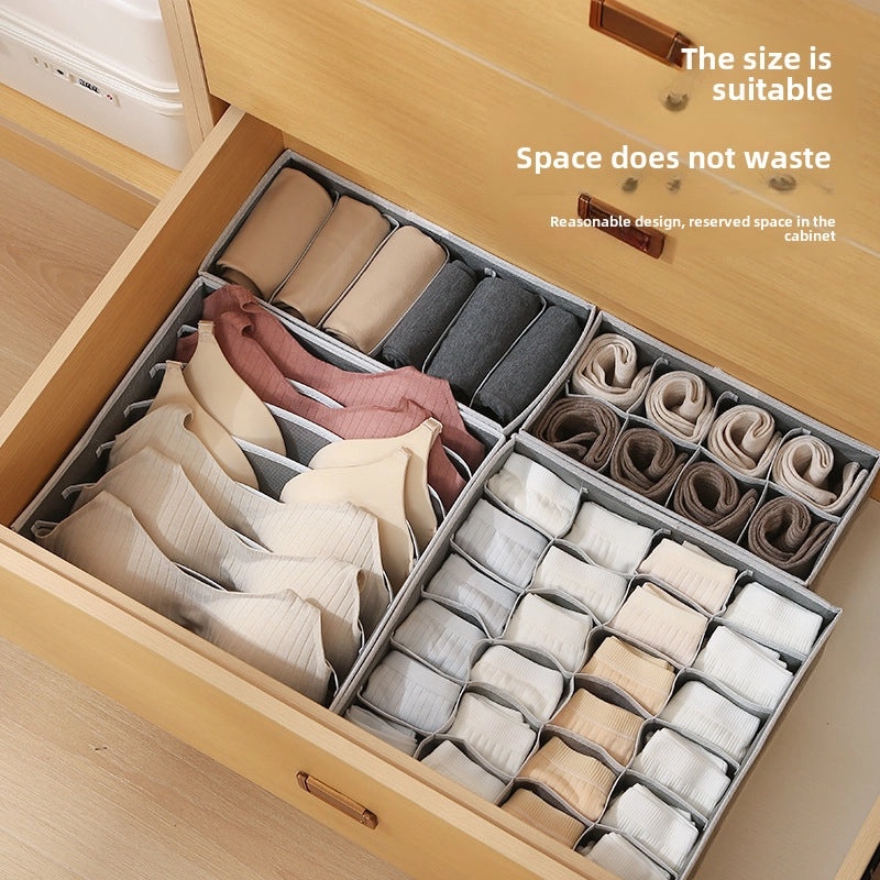 CH Underwear Storage Organizer Set 4pcs Thick Fabric Drawer Boxes for Socks Bra Household Use|Home Storage & Organization