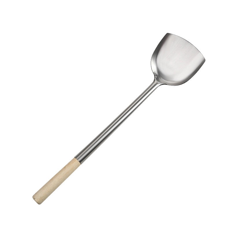 Stainless Steel Long Handle Spatula Chef Cooking Spoon Large Commercial Serving Porridge Spoon|Kitchen Utensils
