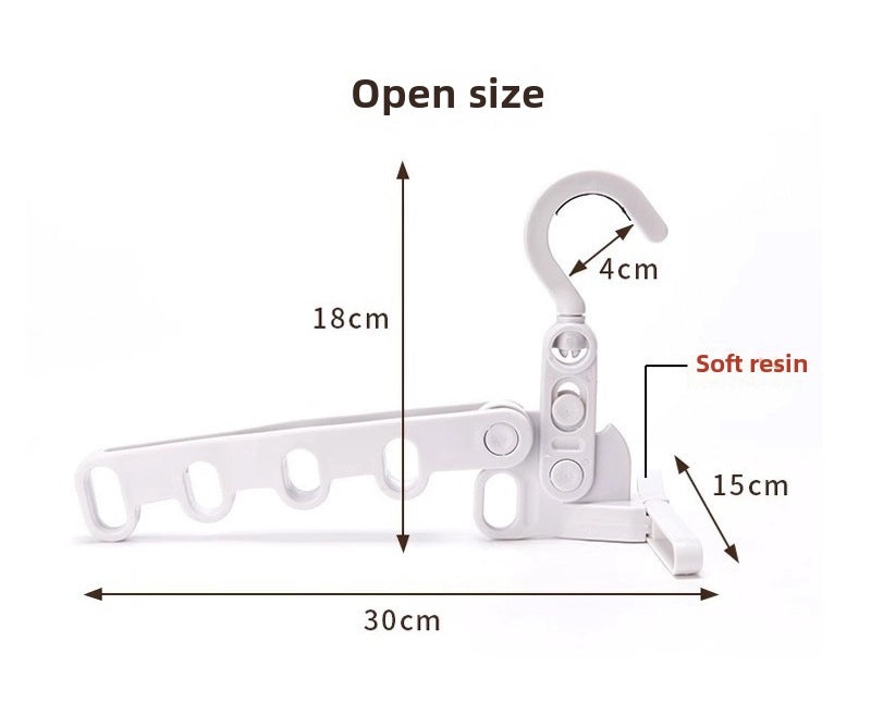 Multi-functional Five-Hole Folding Clothes Hanger for Travel and Home | Home & Living
