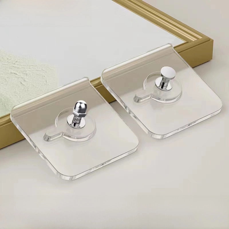 Punch-free Strong Adhesive Screw Stickers for Photo Frames and Hooks | Home Decor Accessories