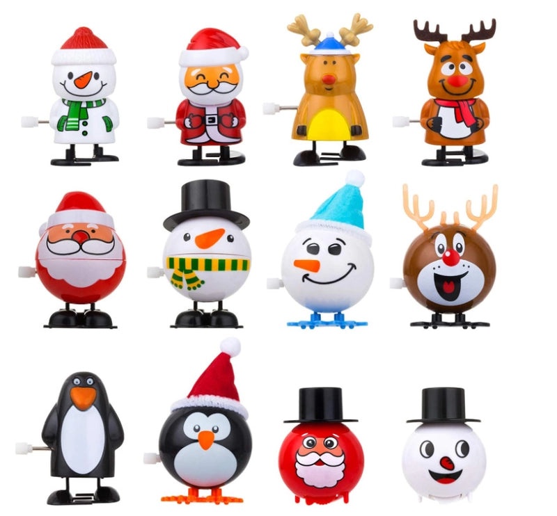 Christmas Coil Toy Set Snowman Santa Elk Cookie Doll Chain | Holiday Decorations