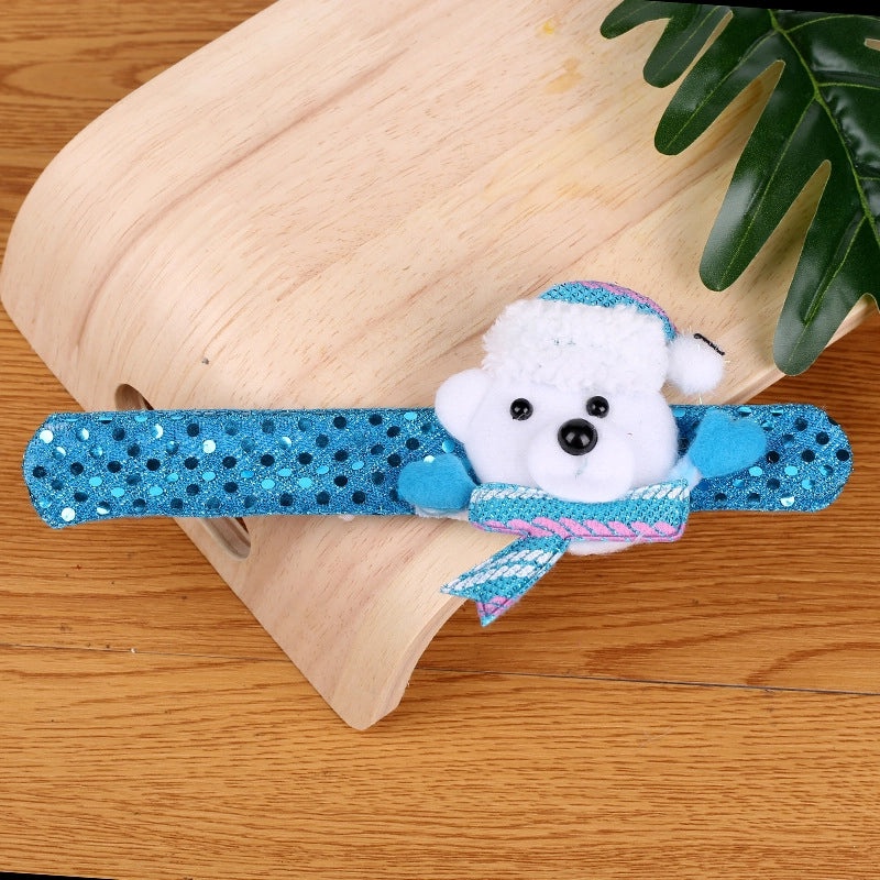 Christmas Light-Up Slap Bracelets for Kids, Snowman & Santa Designs|Kids Jewelry & Accessories