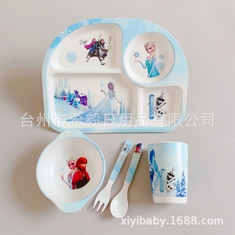 Adorable Cartoon Bamboo Fiber Tableware Set for Kids | Kids Tableware