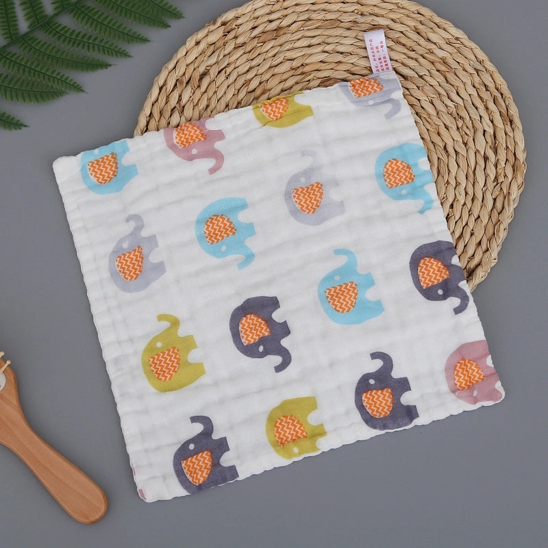 Adorable Cartoon Cotton Baby Burp Cloths Soft Absorbent Accessories for Newborns|Baby Accessories