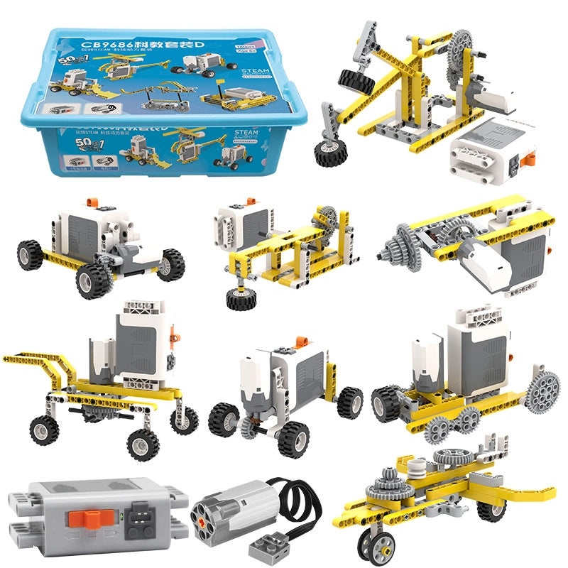 Electric Programming Robot Compatible with 9686 Small Particle Building Blocks | Educational STEM Robotics Kits