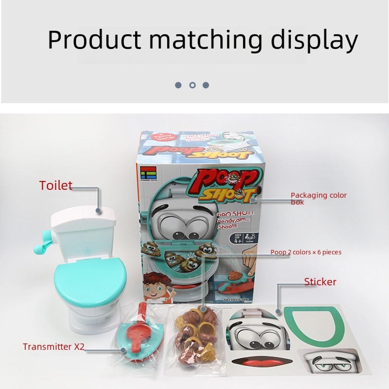 Toilet Catapult Poop Toss Game Family Fun Parent-Child Interactive Toy | Family Board Games
