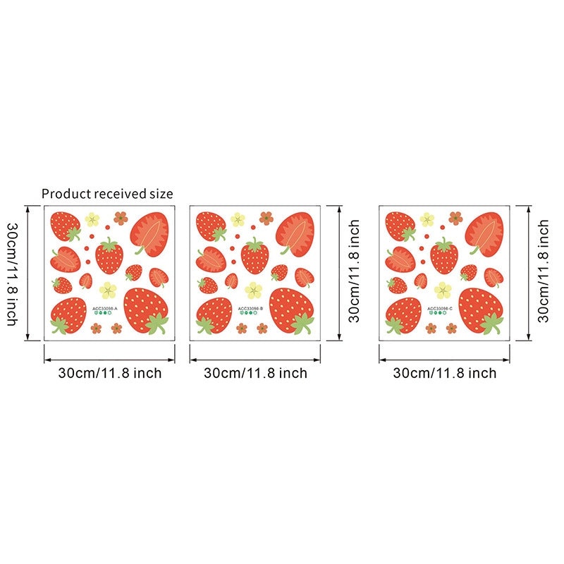 Adorable Strawberry PVC Wall Decal for Home Decoration|Home Decor & Wall Art