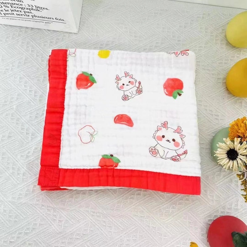 Soft Baby Bath Towel | Newborn Six-layer Gauze Cotton Absorbent Bath Quilt | Baby Care Essentials|婴儿用品