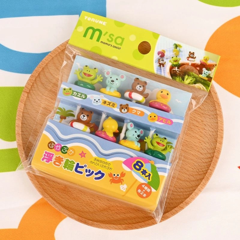 Japanese Resin Kids Fork Set Cute Animal Bread Fruit Design|Children's Tableware