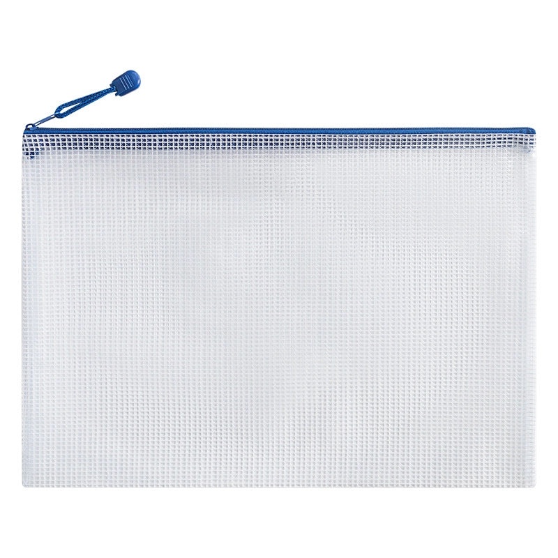 2 Pieces A4 Transparent Waterproof PVC Zipper Storage Bags for Student Subject Organization|Stationery & Office Supplies